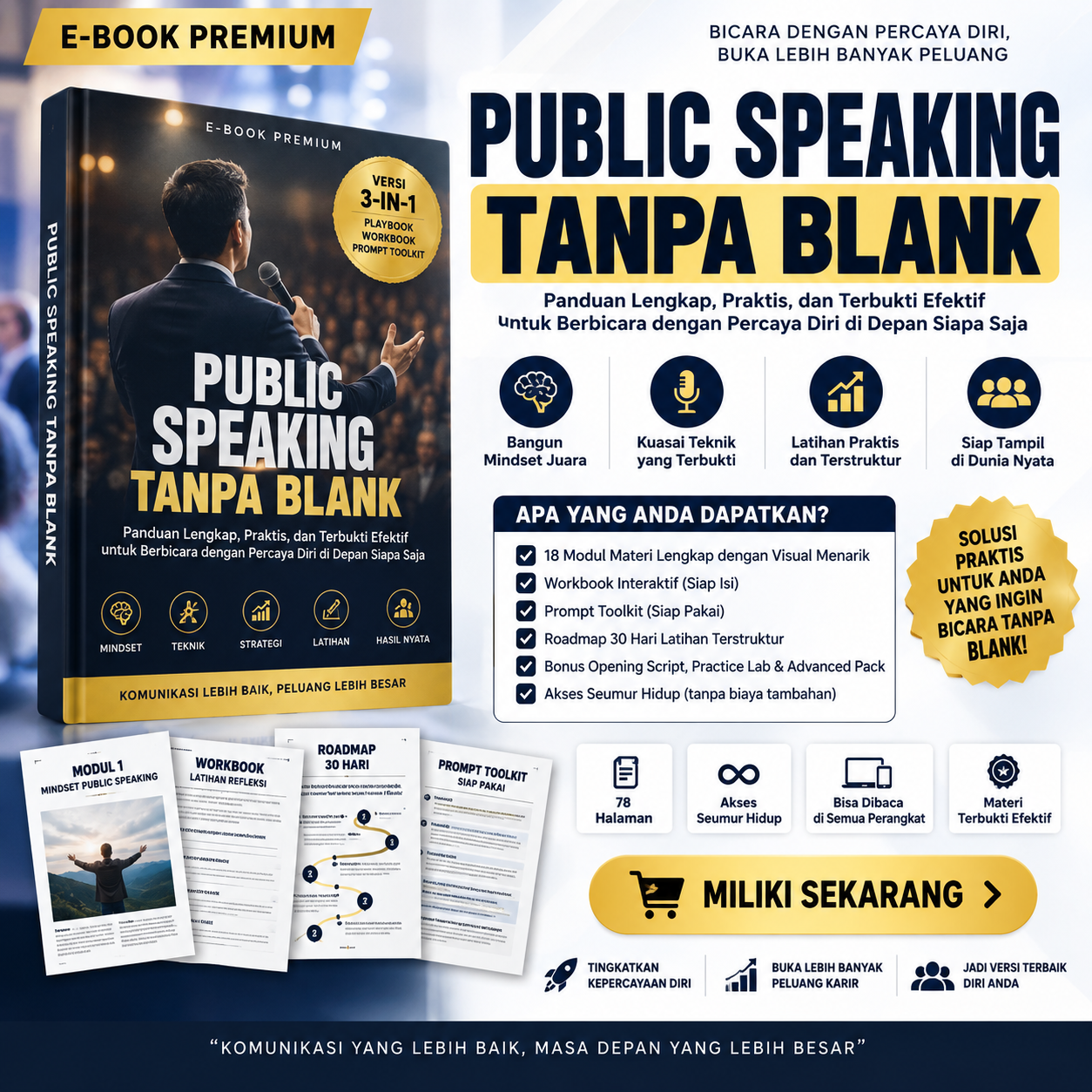 Ebook Public Speaking Tanpa Blank + Workbook Interaktif