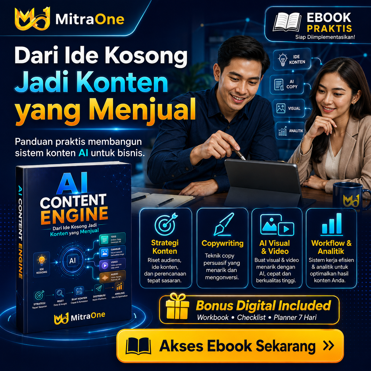 AI CONTENT ENGINE - Dari Ide Kosong Jadi Sistem Konten yang Bisa Dipakai Berulang