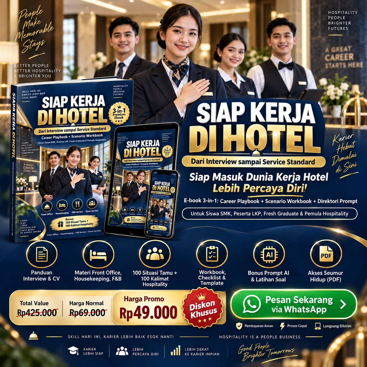 Siap Kerja di Hotel | Panduan Interview & Service Standard